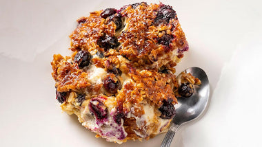 Overnight Lemon Blueberry Muffin Casserole