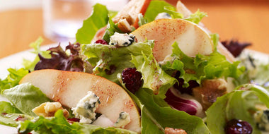 Pear and Field Green Salad with Pomegranate Vinaigrette