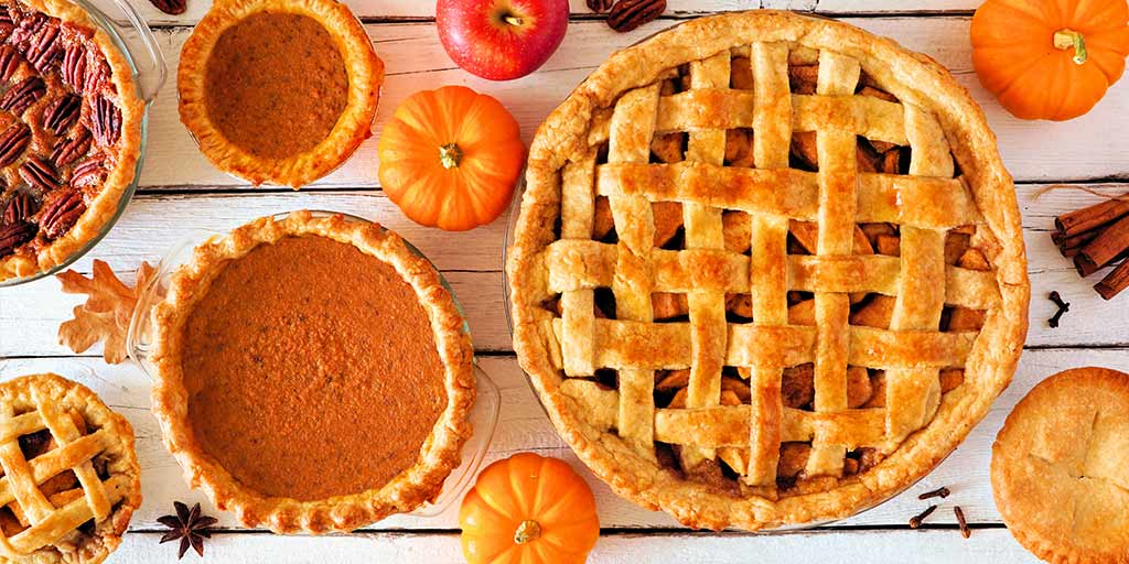 An assortment of homemade autumn pies