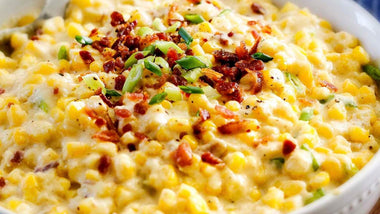 Slow Cooker Ricotta Rosemary Creamed Corn