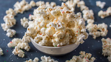 White Chocolate Birthday Cake Popcorn