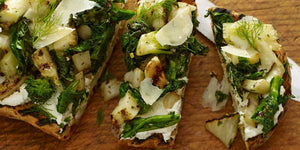 Grilled Ciabatta with Spicy Broccoli Rabe and Fennel