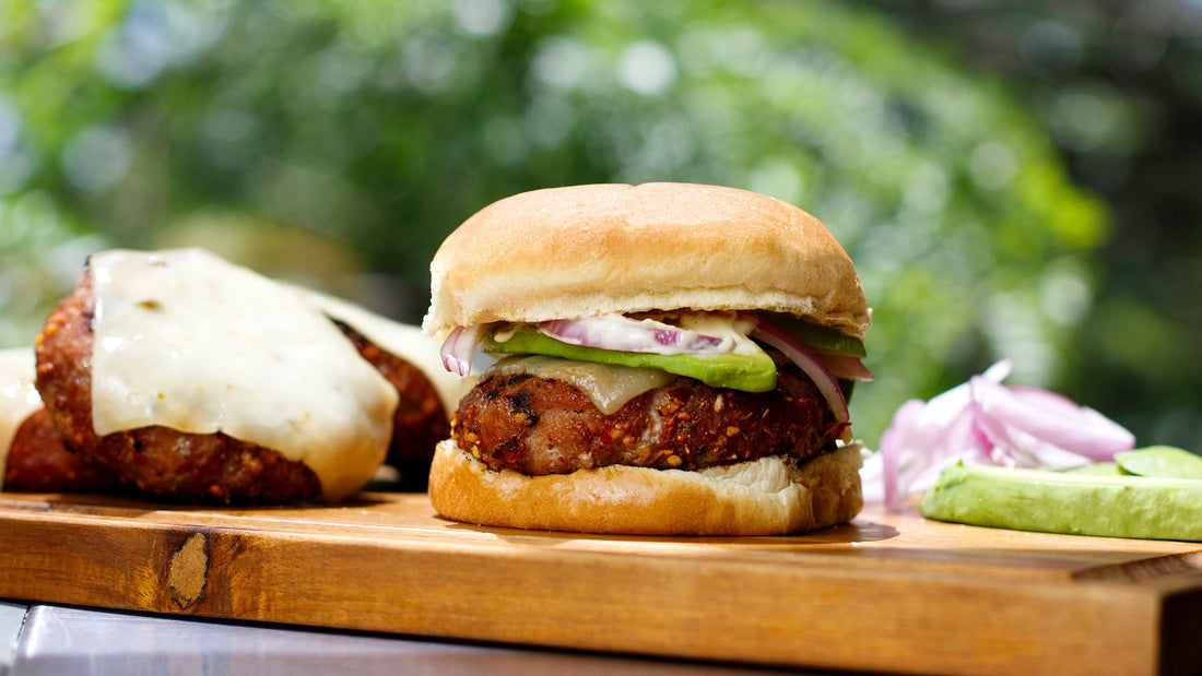 Hot Pepper Blackened Turkey Burgers