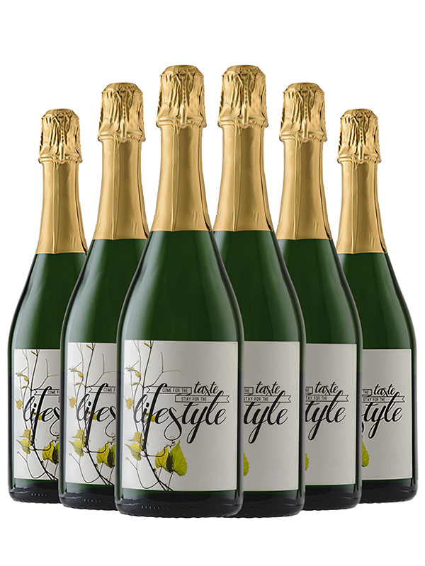 Half-Case of Personalized Sparkling - WineShop At Home half-case of 6 personalized Semi-Seco Sparkling bottles. Customize our wines with your own special message.