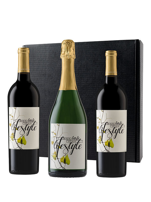 Personalized Premium Trio: Cabernet, Merlot and Sparkling - WineShop At Home personalized Cabernet Sauvignon, Merlot and Semi-Seco Sparkling