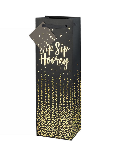 Sip, Sip Hooray Bottle Gift Bag – WineShop At Home Sip, Sip Hooray bottle gift bag