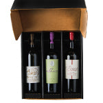 WineShop Branded 3-Bottle Black Gift Box + Assembly