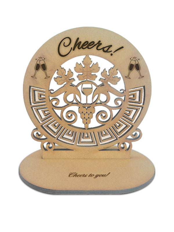 "Cheers" Non-Branded Wooden Card