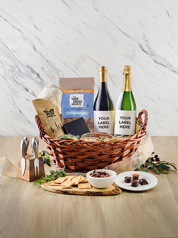 Personalized Deluxe Bon Vivant Gift Basket