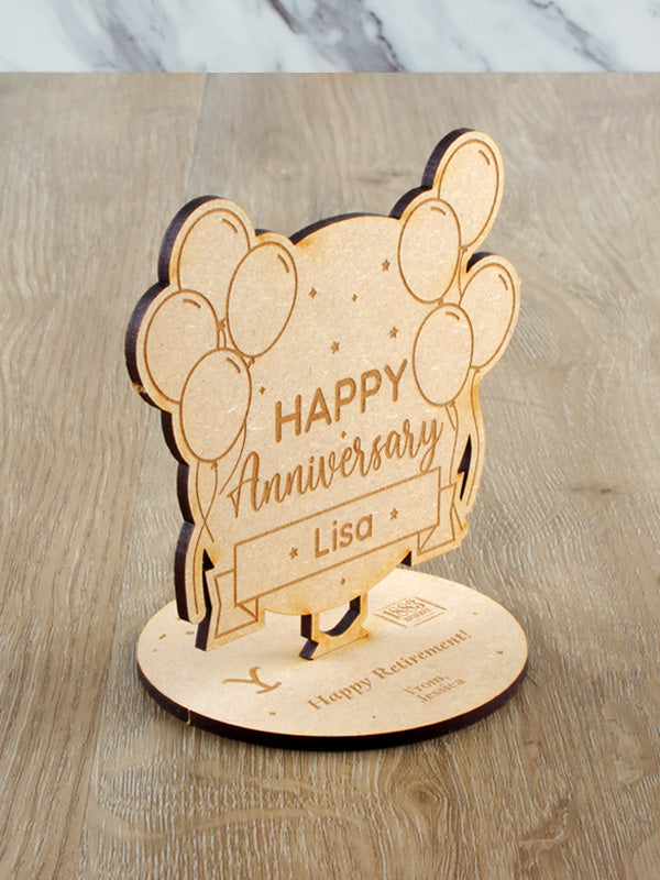 Happy Anniversary 3D Wood Card