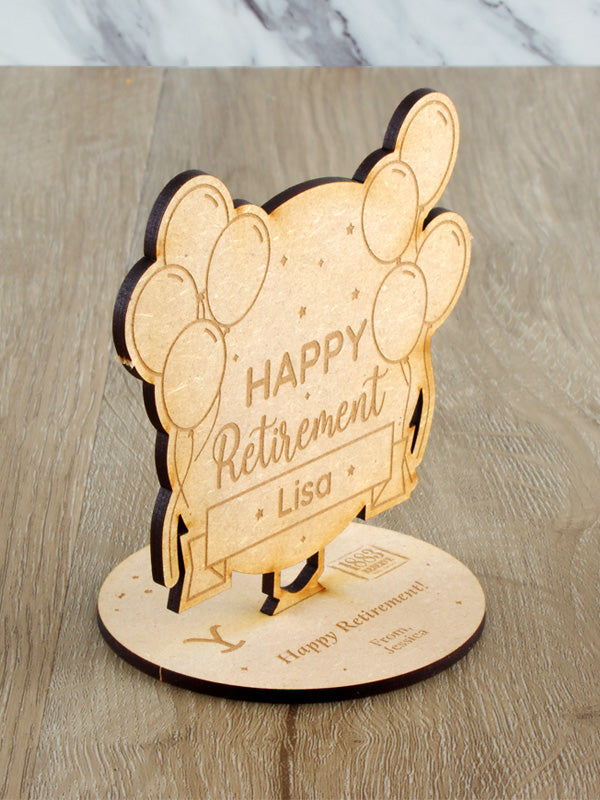 Happy Retirement 3D Wood Card