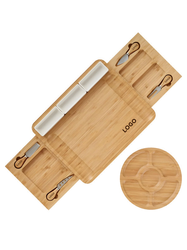 Large Cheese Board with Knife Set - Customizable
