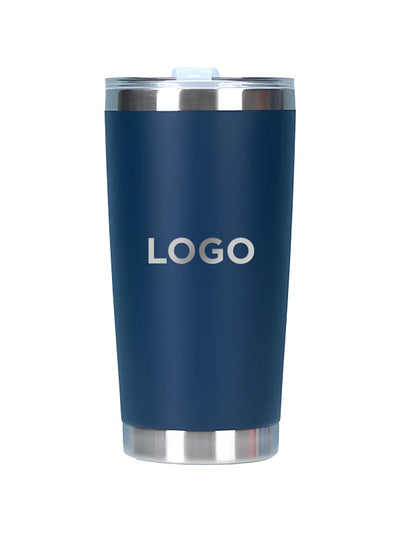 Double Wall Stainless Steel Wine Tumbler with Lid (20oz.) - Customizable