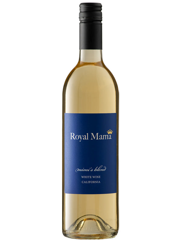 Wine bottle labeled 'Royal Mama' on a white background