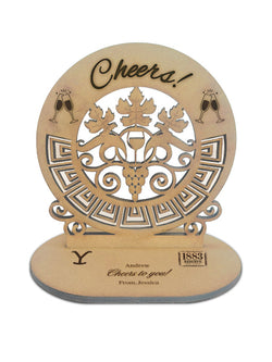 Yellowstone "Cheers" Wooden Card