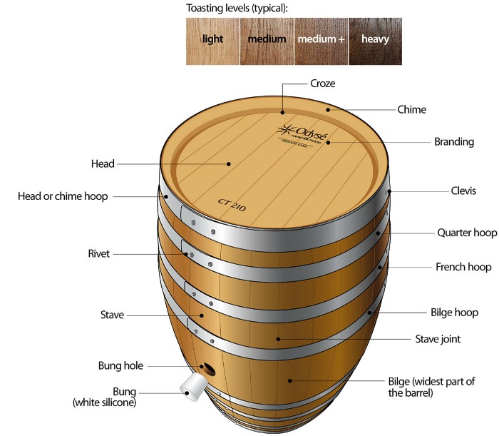 Wine Barrel anatomy