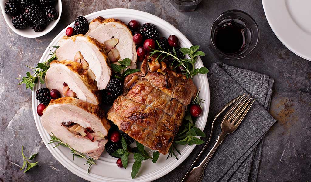 Winemaker's Holiday Food & Wine Pairing Guide - Stuffed roast pork