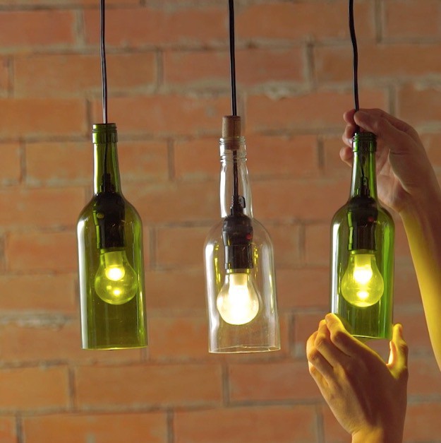 Celebrate Earth Day with Upcycled Wine Crafts - wine bottle lights