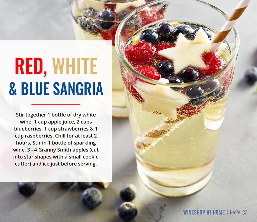 red white and blue wine cocktail