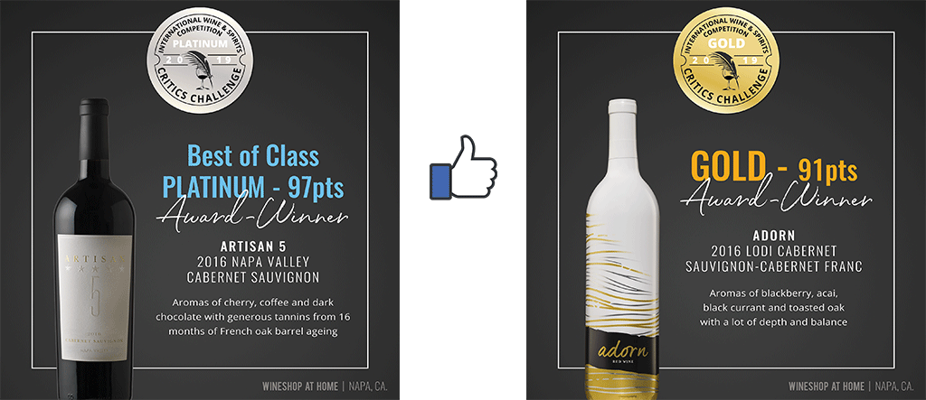 Pointless Wines? – Artisan 5 and Adorn Award Winner design with Facebook Like logo