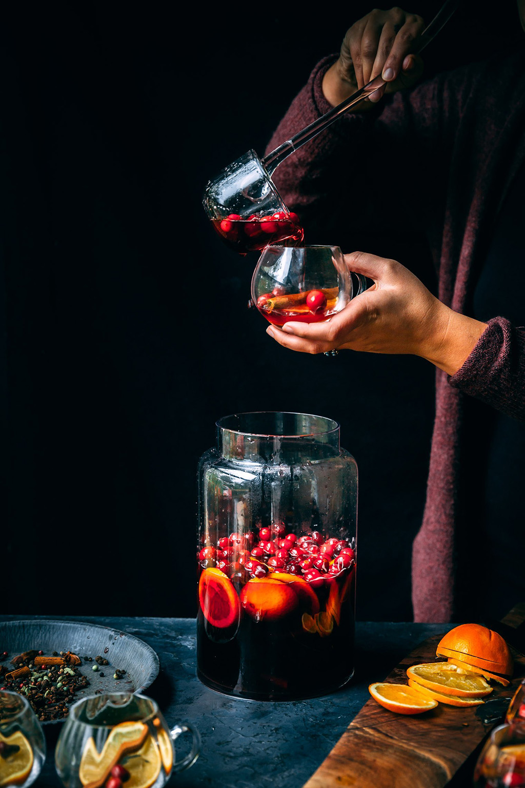 Cranberry Molasses Mulled Wine