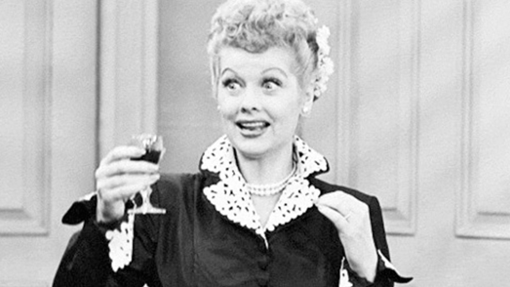 Lucille Ball cheering in I Love Lucy