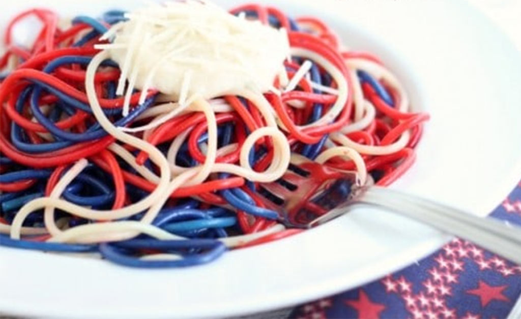 Red White and Blue Spaghetti