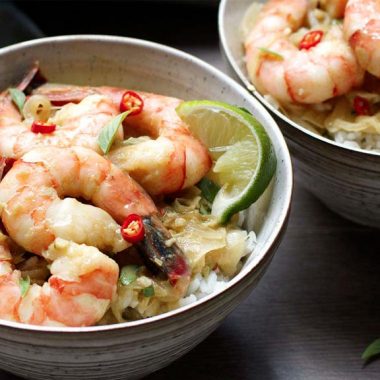 Prawns and Basil Green Curry