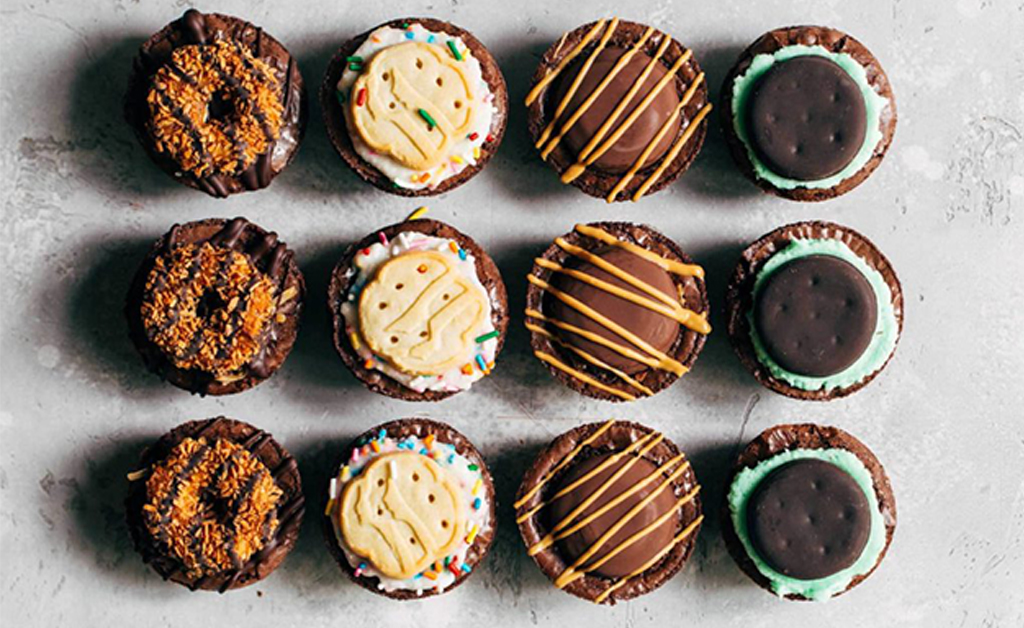 Girl Scout Cookie Brownie Cups